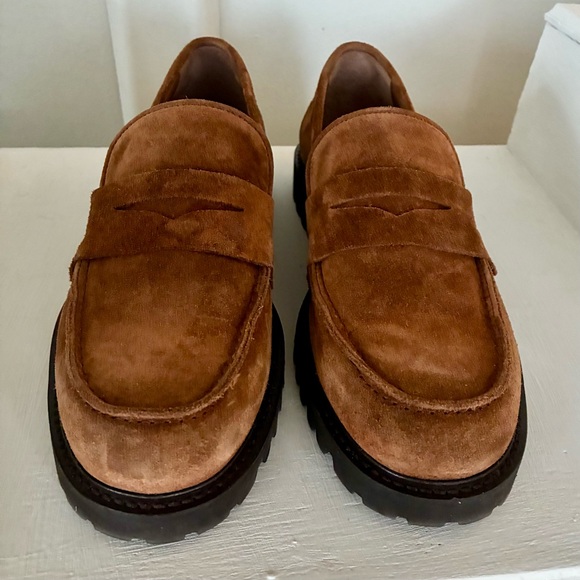 Thursday Boot Company Penny Loafers Honey Brown Suede Size 10 - Picture 5 of 7